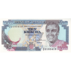 P31b Zambia - 10 Kwacha Year ND (1989-1991)